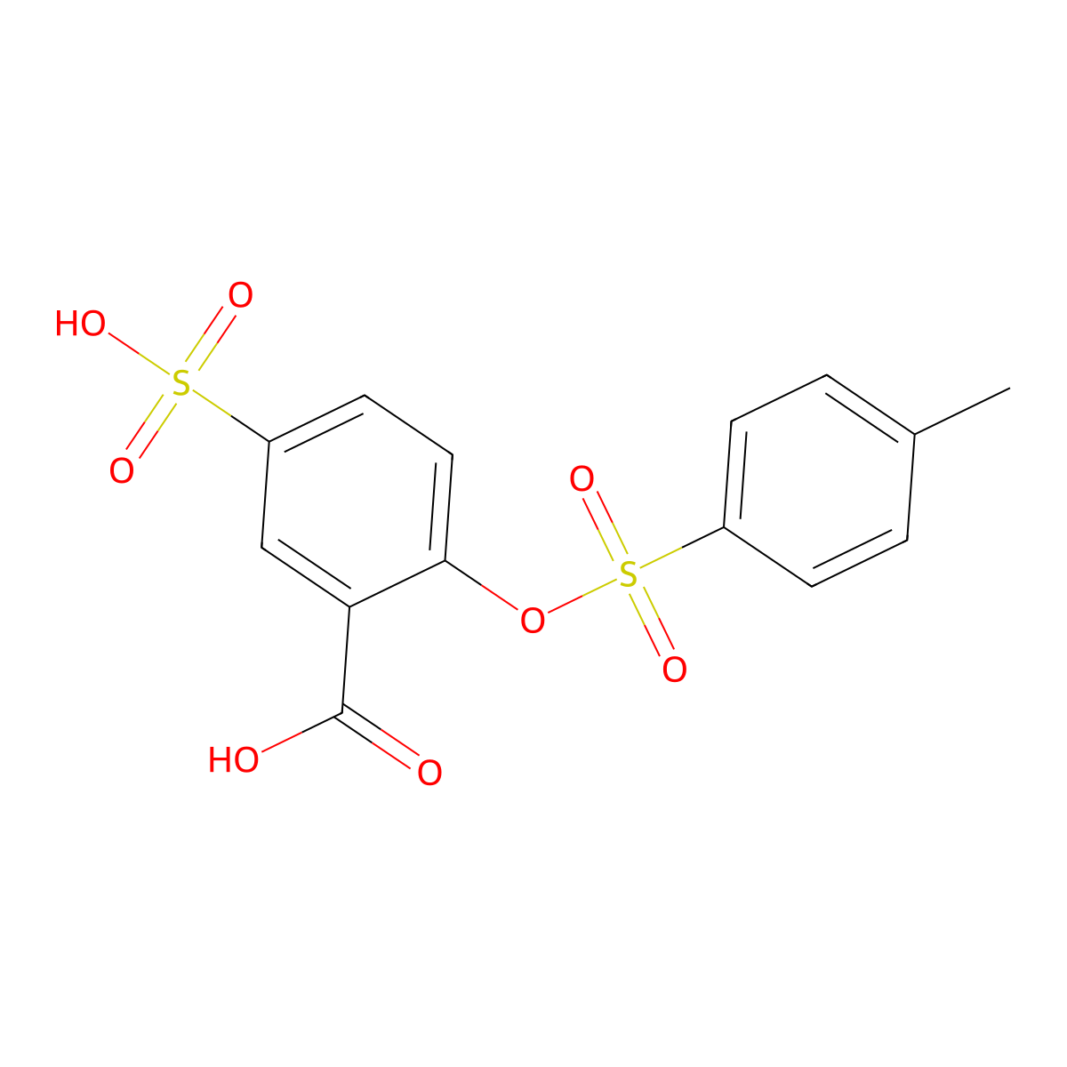 2-[(4-Methylbenzenesulfonyl)oxy]-5-sulfobenzoic acid molecular structure, CAS 2757901-46-3
