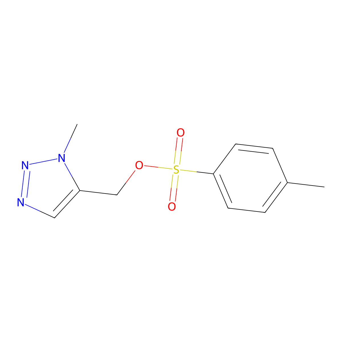 (1-methyl-1H-1,2,3-triazol-5-yl)methyl 4-methylbenzene-1-sulfonate molecular structure, CAS 2757901-48-5