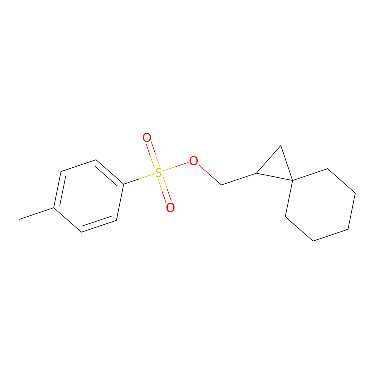 {Spiro[2.5]octan-1-yl}methyl 4-methylbenzene-1-sulfonate molecular structure, CAS 2757901-59-8