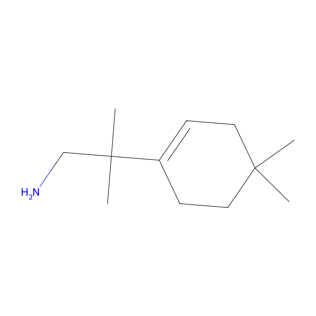 2-(4,4-Dimethylcyclohex-1-en-1-yl)-2-methylpropan-1-amine molecular structure, CAS 2757901-62-3