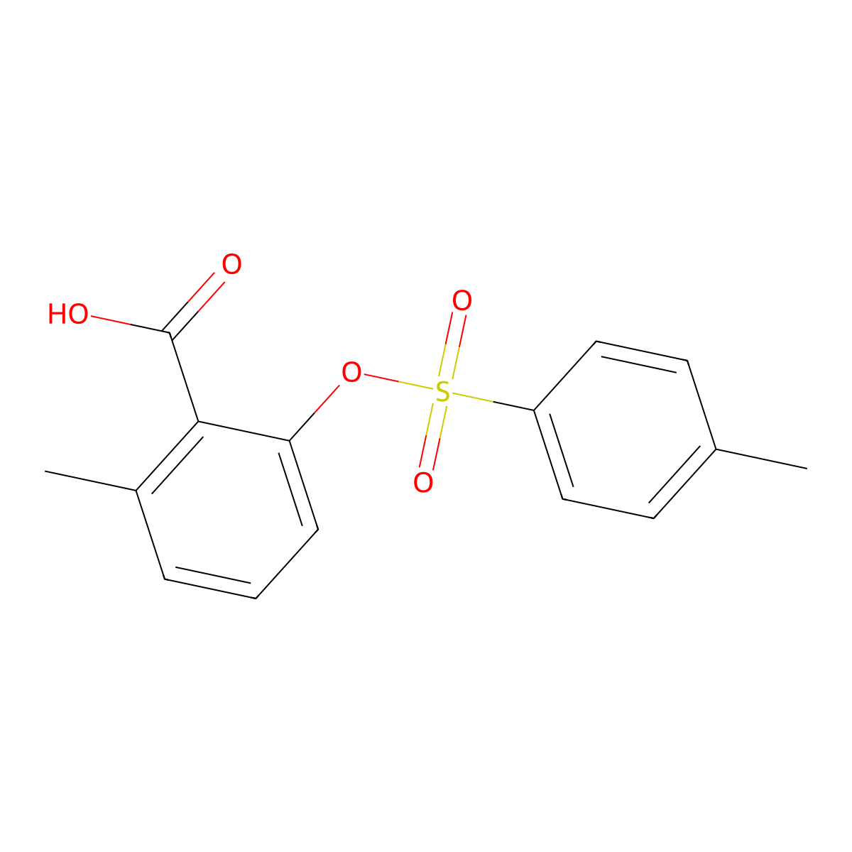 2-Methyl-6-[(4-methylbenzenesulfonyl)oxy]benzoic acid molecular structure, CAS 2757901-66-7