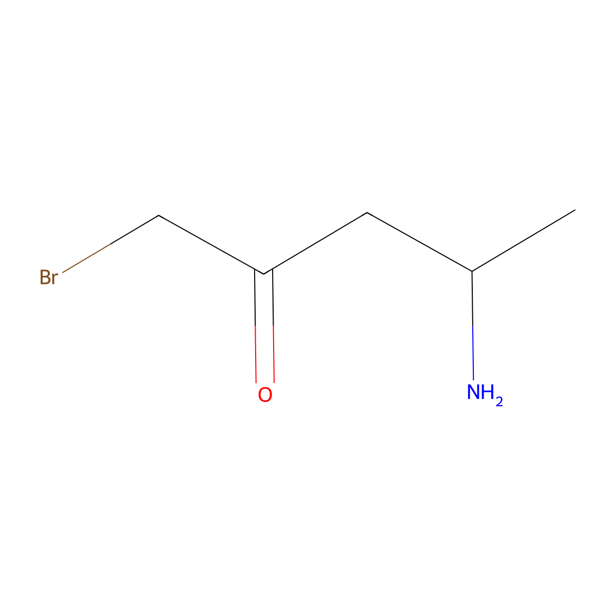 4-Amino-1-bromopentan-2-one molecular structure, CAS 2757901-70-3