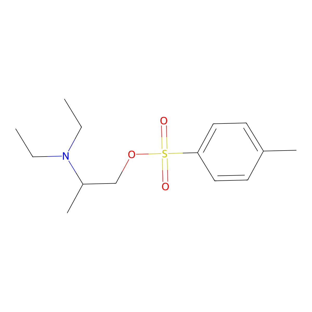 2-(Diethylamino)propyl 4-methylbenzene-1-sulfonate molecular structure, CAS 2757901-71-4