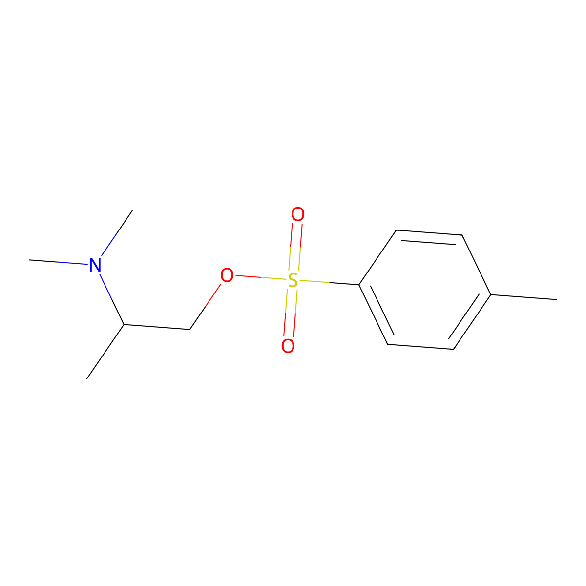 2-(Dimethylamino)propyl 4-methylbenzene-1-sulfonate molecular structure, CAS 2757901-75-8