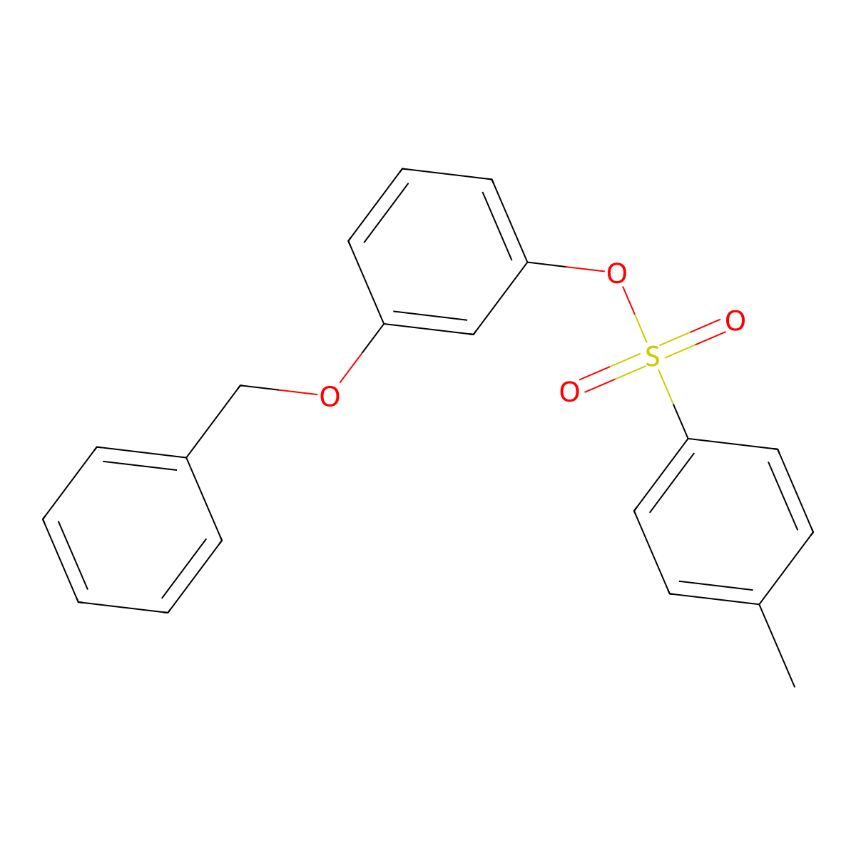 3-(Benzyloxy)phenyl 4-methylbenzene-1-sulfonate molecular structure, CAS 2757901-78-1