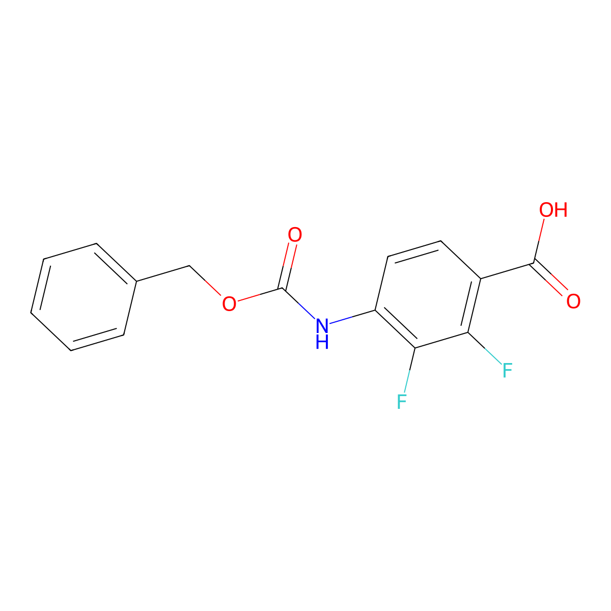 4-{[(Benzyloxy)carbonyl]amino}-2,3-difluorobenzoic acid molecular structure, CAS 2757901-79-2