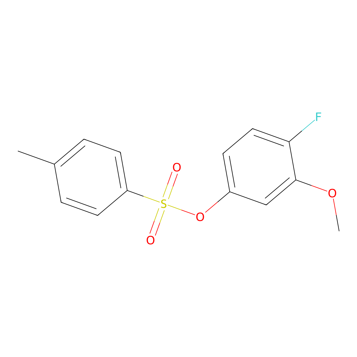 4-Fluoro-3-methoxyphenyl 4-methylbenzene-1-sulfonate molecular structure, CAS 2757901-80-5