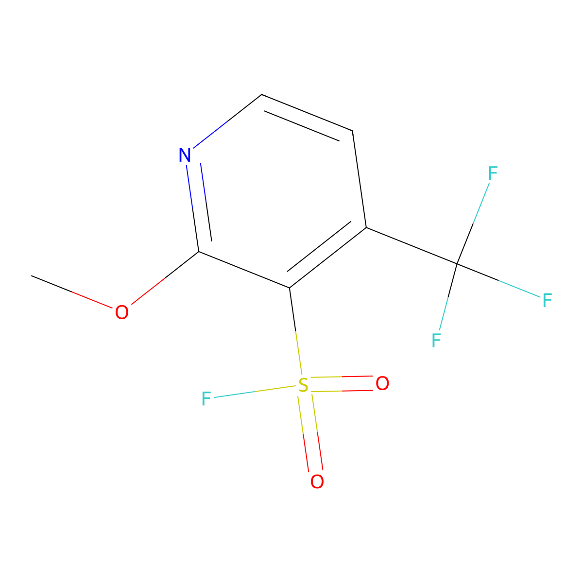 2-Methoxy-4-(trifluoromethyl)pyridine-3-sulfonyl fluoride molecular structure, CAS 2757901-87-2