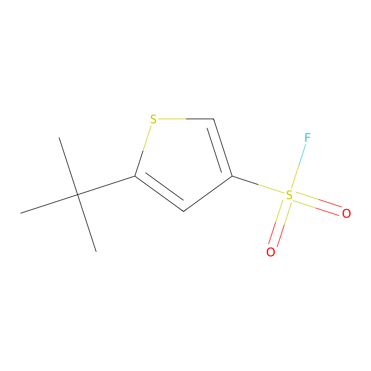 5-Tert-butylthiophene-3-sulfonyl fluoride molecular structure, CAS 2757901-95-2