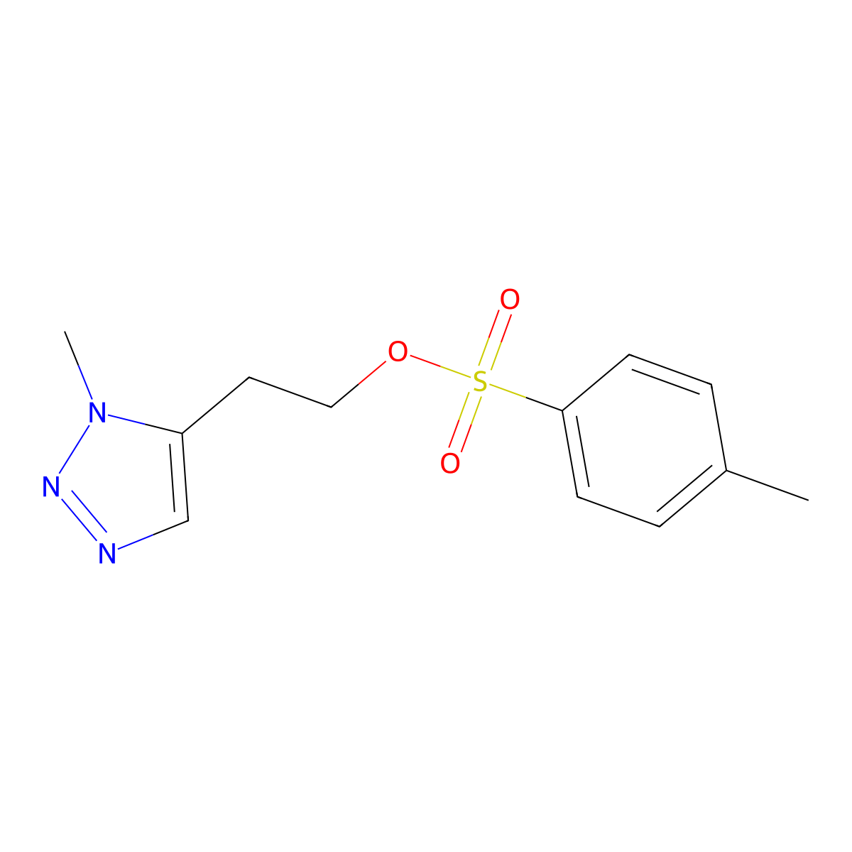 2-(1-methyl-1H-1,2,3-triazol-5-yl)ethyl 4-methylbenzene-1-sulfonate molecular structure, CAS 2757901-99-6