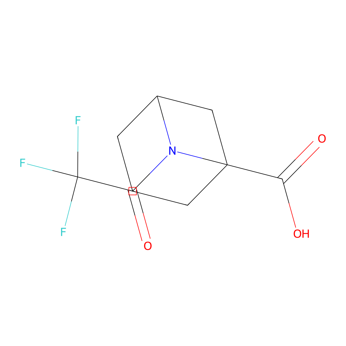 6-(2,2,2-Trifluoroacetyl)-6-azabicyclo[3.1.1]heptane-1-carboxylic acid molecular structure, CAS 2757902-00-2
