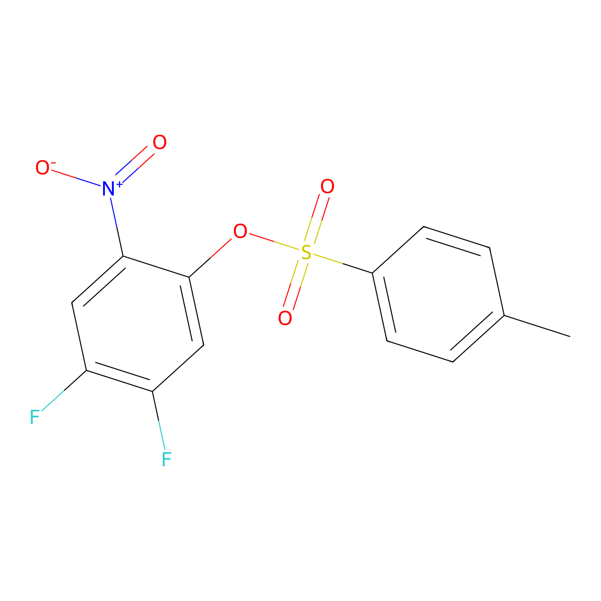 4,5-Difluoro-2-nitrophenyl 4-methylbenzene-1-sulfonate molecular structure, CAS 2757902-04-6