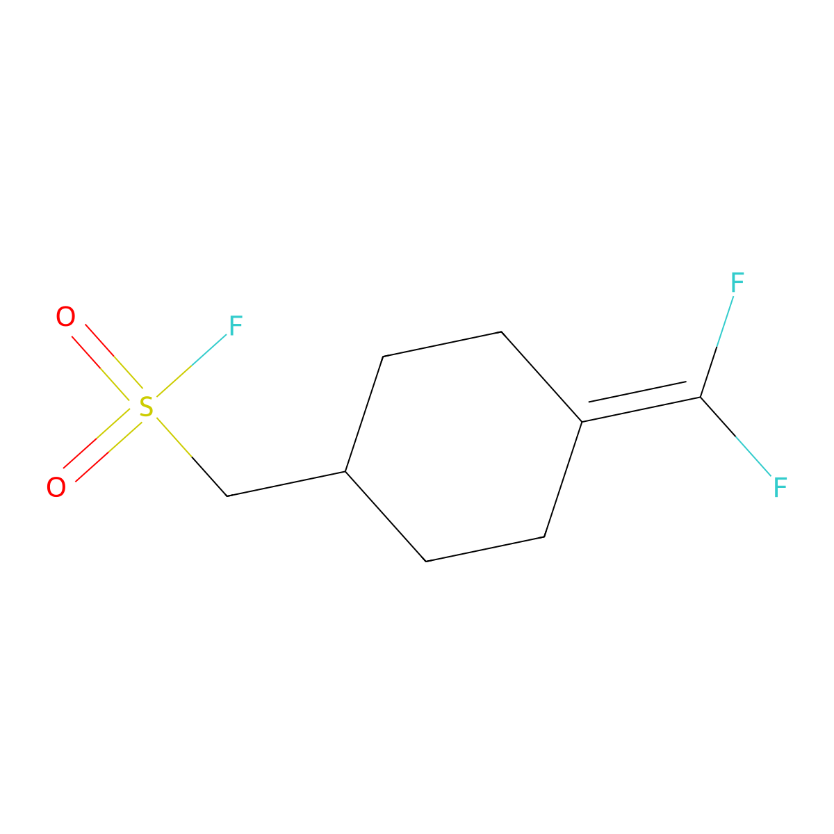 [4-(Difluoromethylidene)cyclohexyl]methanesulfonyl fluoride molecular structure, CAS 2757902-11-5