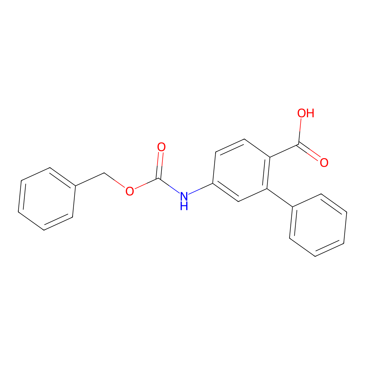 5-{[(Benzyloxy)carbonyl]amino}-[1,1'-biphenyl]-2-carboxylic acid molecular structure, CAS 2757902-12-6