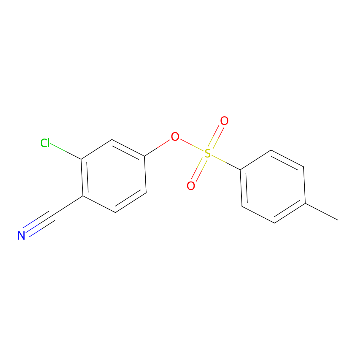 3-Chloro-4-cyanophenyl 4-methylbenzene-1-sulfonate molecular structure, CAS 2757902-17-1