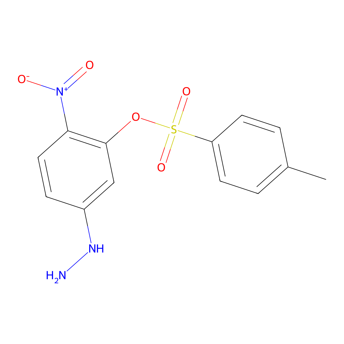 5-Hydrazinyl-2-nitrophenyl 4-methylbenzene-1-sulfonate molecular structure, CAS 2757902-18-2