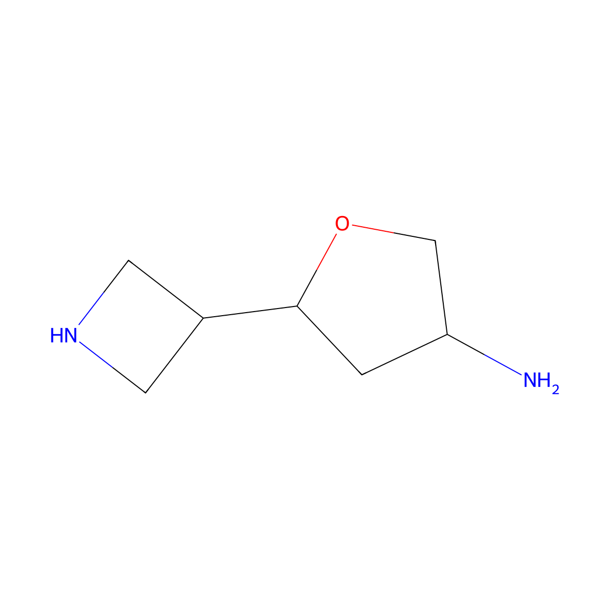 5-(Azetidin-3-yl)oxolan-3-amine molecular structure, CAS 2757902-19-3