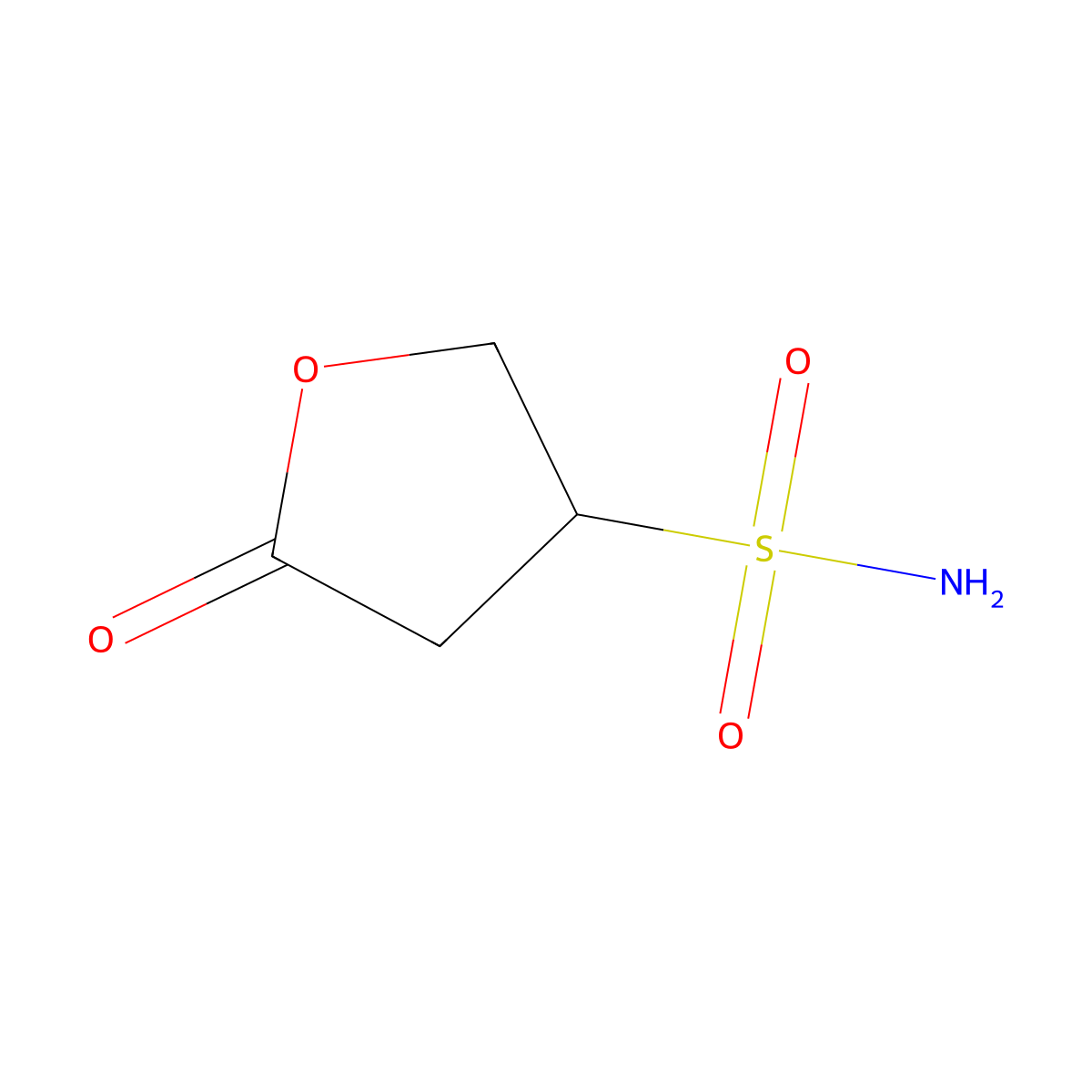 5-Oxooxolane-3-sulfonamide molecular structure, CAS 2757903-50-5