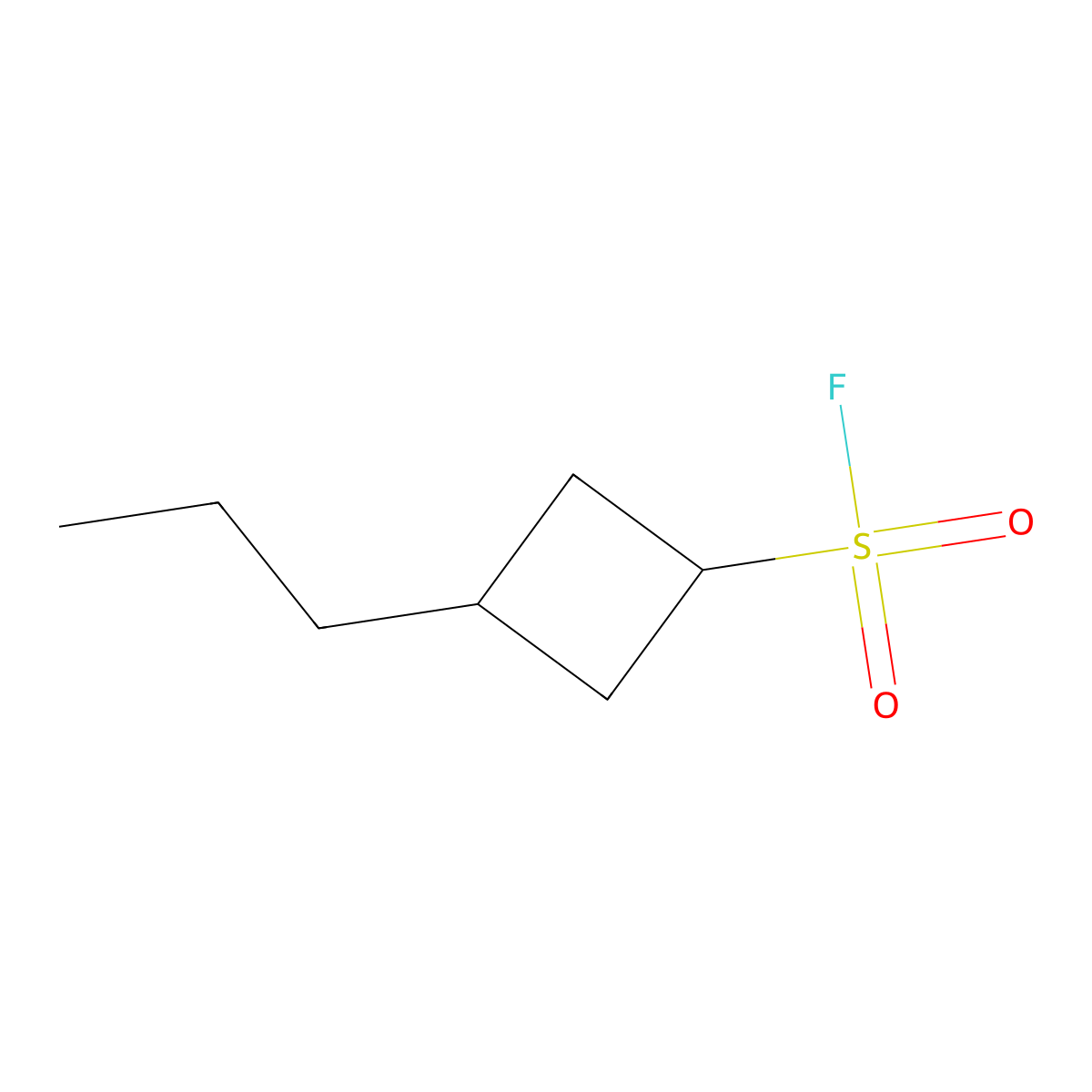 3-Propylcyclobutane-1-sulfonyl fluoride molecular structure, CAS 2757903-72-1