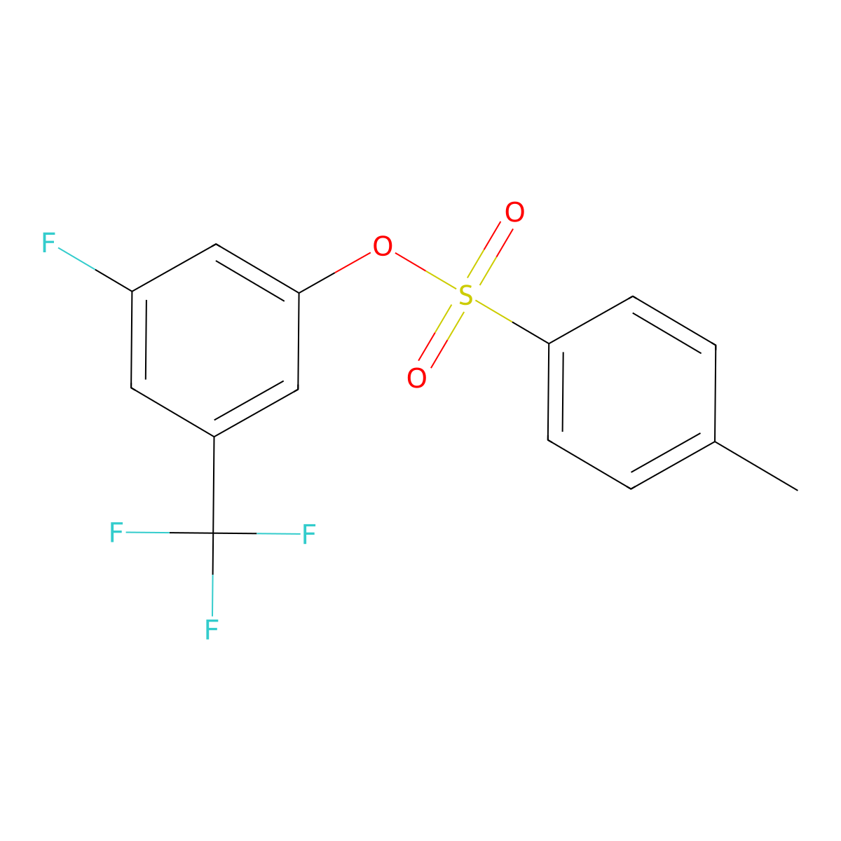 3-Fluoro-5-(trifluoromethyl)phenyl 4-methylbenzene-1-sulfonate molecular structure, CAS 2757903-95-8