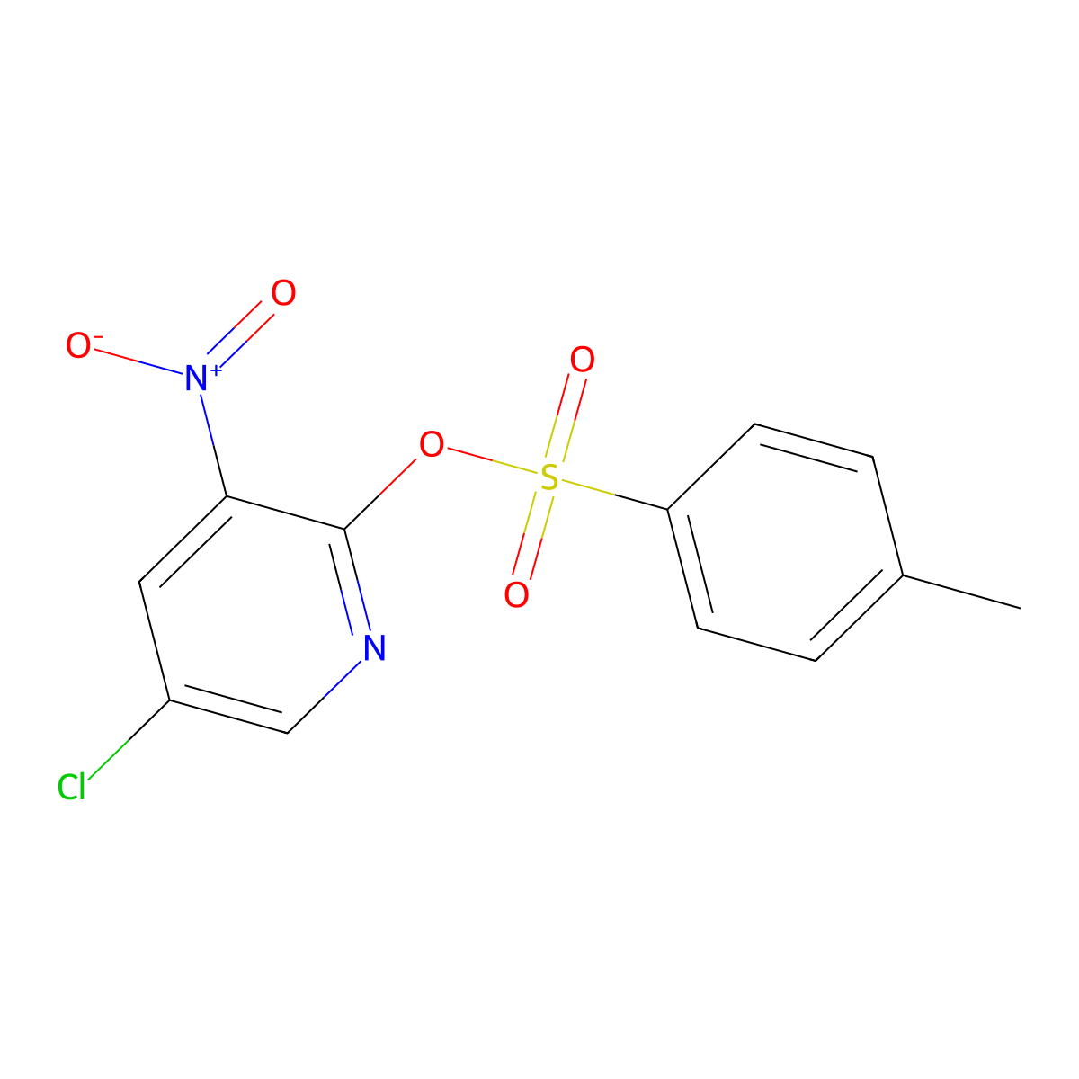 5-Chloro-3-nitropyridin-2-yl 4-methylbenzene-1-sulfonate molecular structure, CAS 2757904-21-3