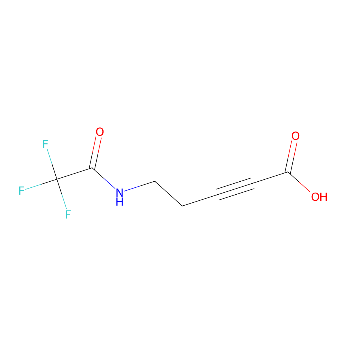 5-(2,2,2-Trifluoroacetamido)pent-2-ynoic acid molecular structure, CAS 2757904-26-8