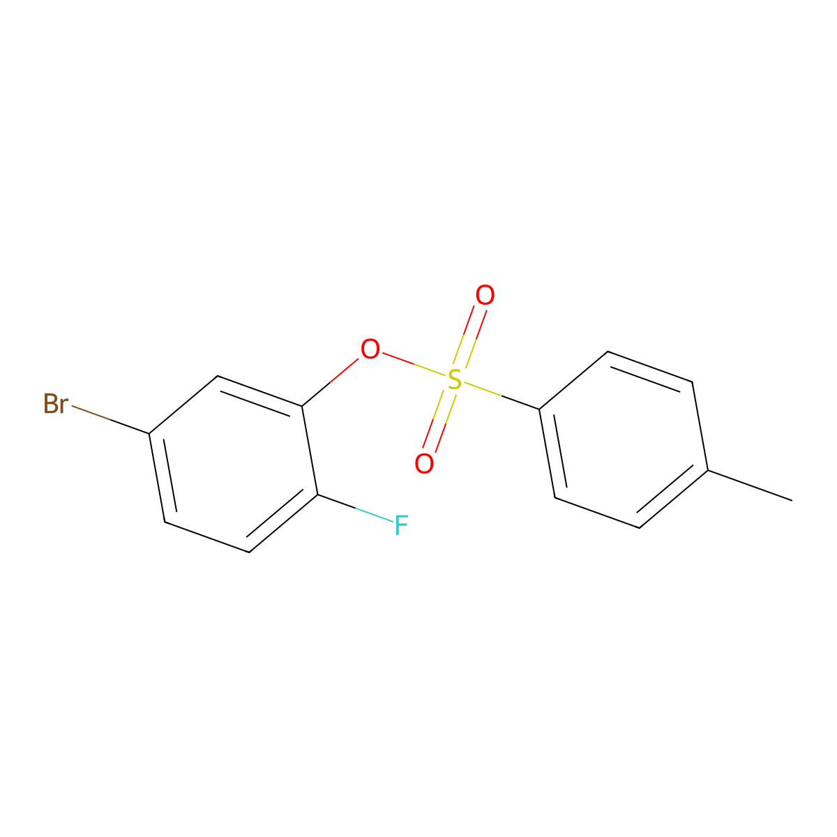 5-Bromo-2-fluorophenyl 4-methylbenzene-1-sulfonate molecular structure, CAS 2757904-62-2
