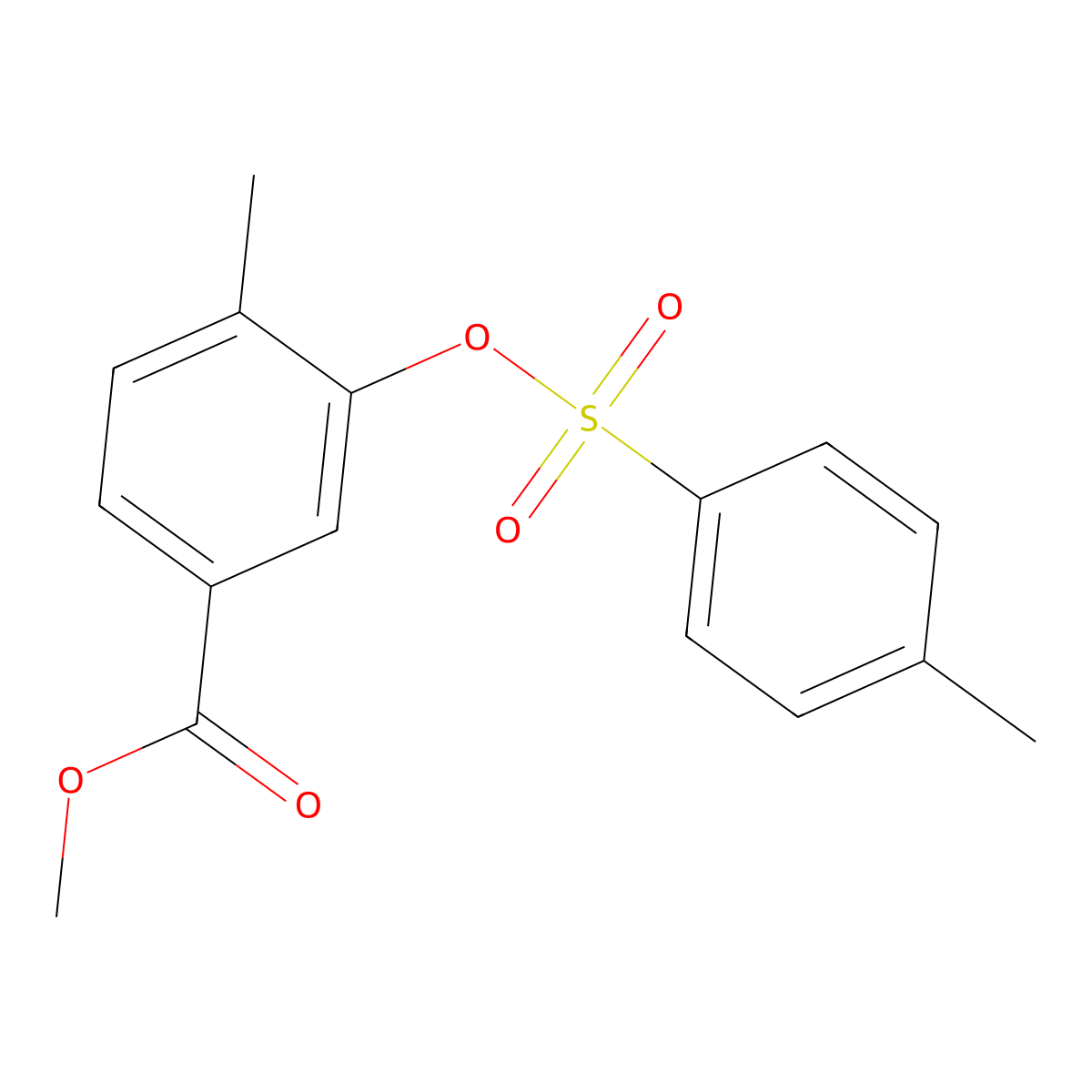 Methyl 4-methyl-3-[(4-methylbenzenesulfonyl)oxy]benzoate molecular structure, CAS 2757904-72-4