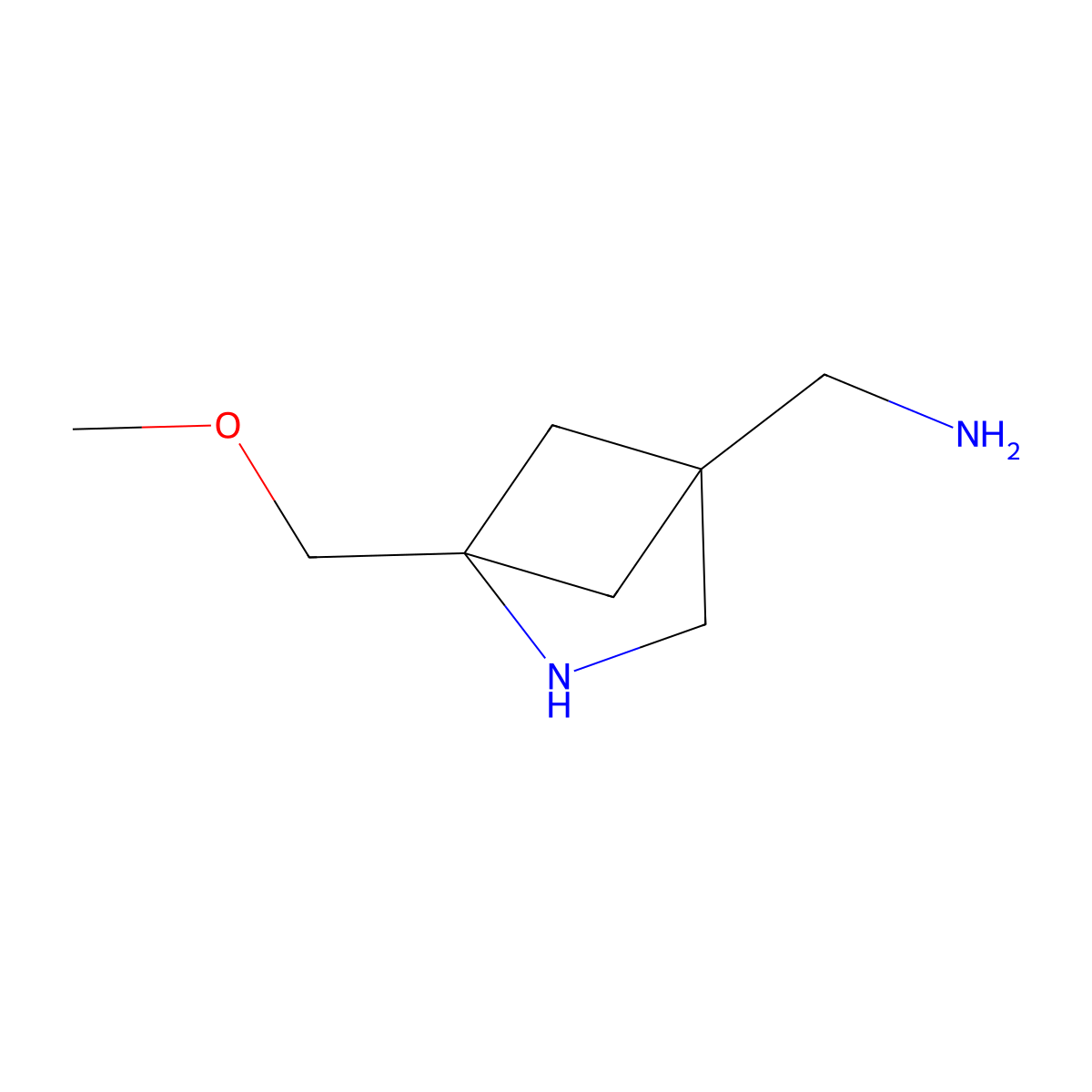 1-[1-(Methoxymethyl)-2-azabicyclo[2.1.1]hexan-4-yl]methanamine molecular structure, CAS 2757904-76-8