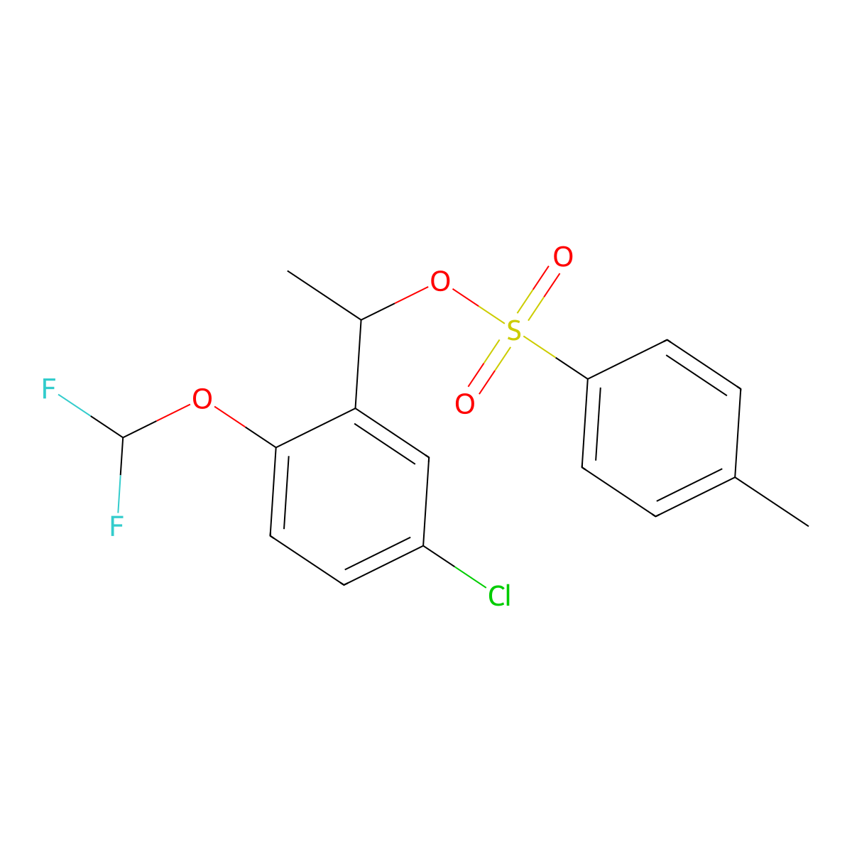 1-[5-Chloro-2-(difluoromethoxy)phenyl]ethyl 4-methylbenzene-1-sulfonate molecular structure, CAS 2757904-77-9