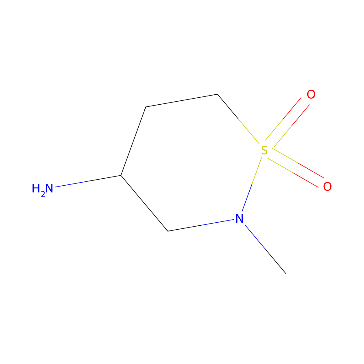 4-Amino-2-methyl-1lambda6,2-thiazinane-1,1-dione molecular structure, CAS 2757904-85-9