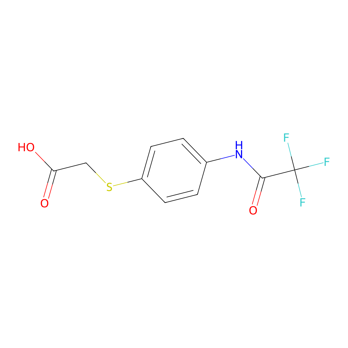 2-{[4-(2,2,2-Trifluoroacetamido)phenyl]sulfanyl}acetic acid molecular structure, CAS 2757905-11-4