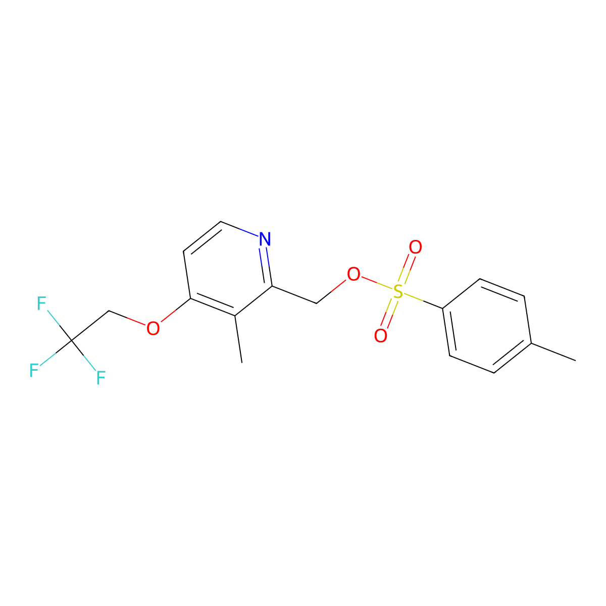 [3-Methyl-4-(2,2,2-trifluoroethoxy)pyridin-2-yl]methyl 4-methylbenzene-1-sulfonate molecular structure, CAS 2757905-12-5