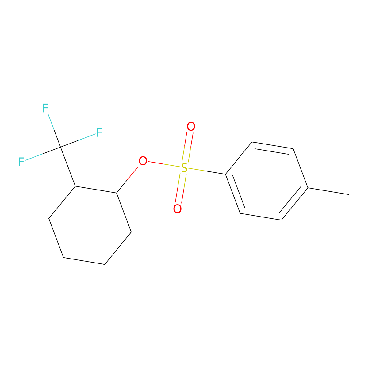 2-(Trifluoromethyl)cyclohexyl 4-methylbenzene-1-sulfonate molecular structure, CAS 2757905-22-7