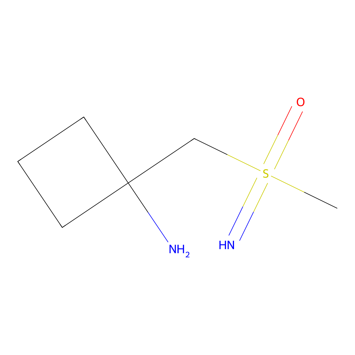 [(1-Aminocyclobutyl)methyl](imino)methyl-lambda6-sulfanone molecular structure, CAS 2757905-42-1