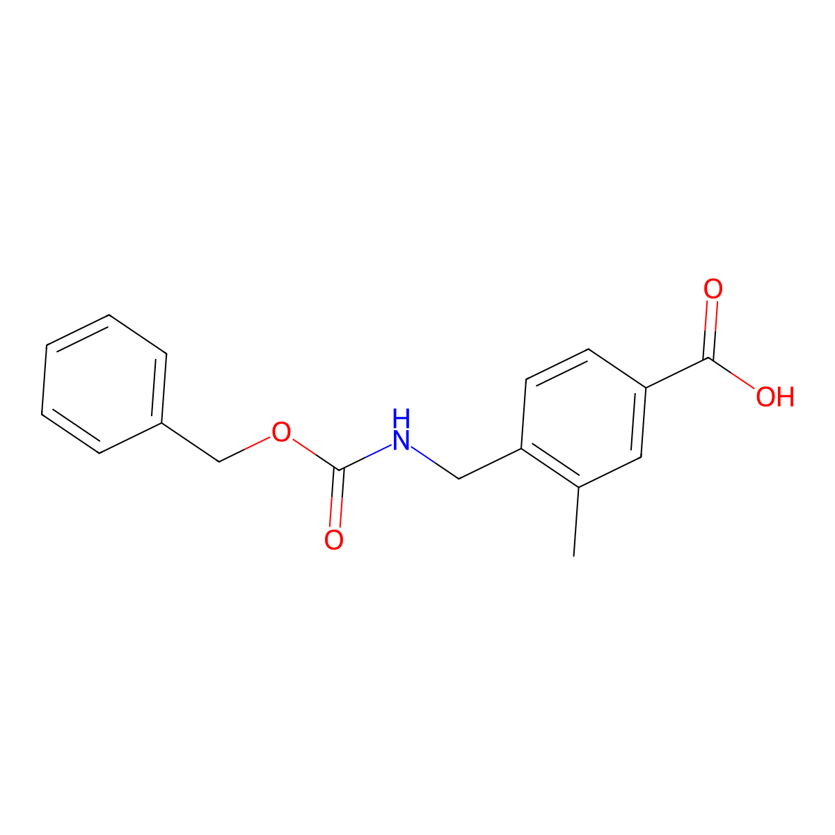 4-({[(Benzyloxy)carbonyl]amino}methyl)-3-methylbenzoic acid molecular structure, CAS 2757905-67-0