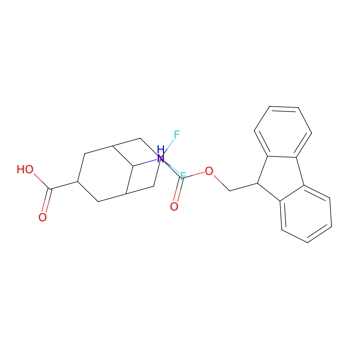 9-({[(9H-fluoren-9-yl)methoxy]carbonyl}amino)-7,7-difluorobicyclo[3.3.1]nonane-3-carboxylic acid molecular structure, CAS 2757905-80-7