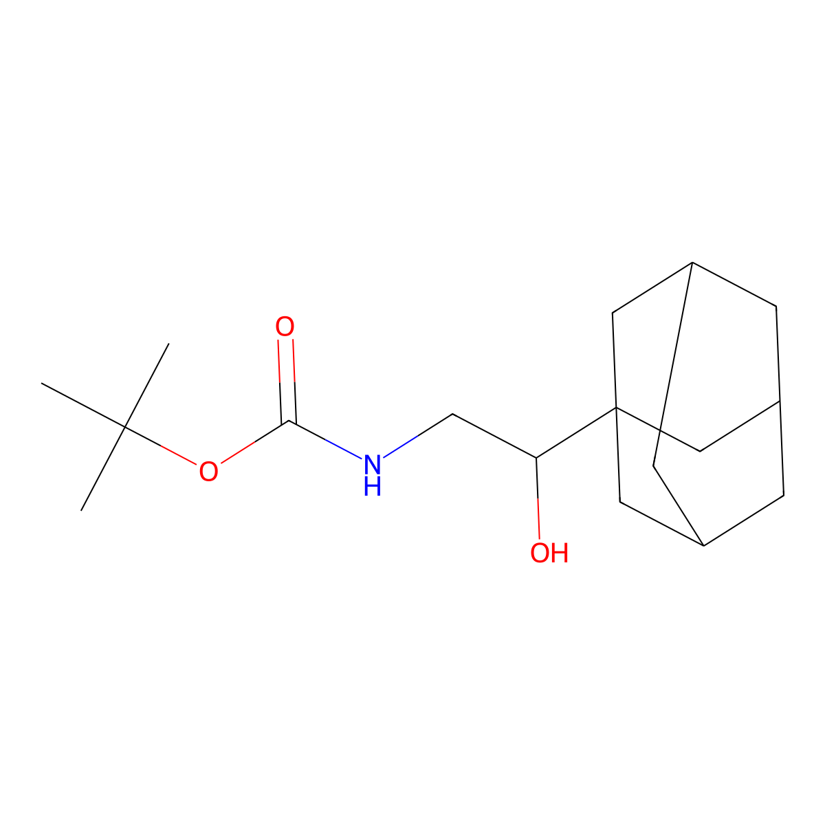 tert-butyl N-[2-(adamantan-1-yl)-2-hydroxyethyl]carbamate molecular structure, CAS 2757905-95-4