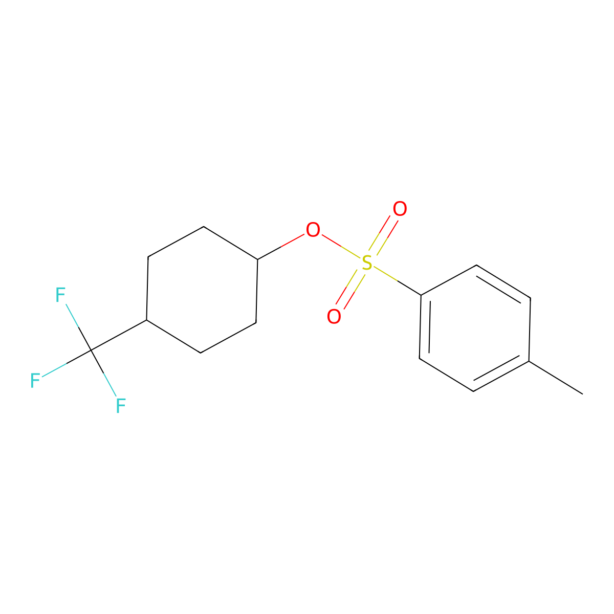 4-(Trifluoromethyl)cyclohexyl 4-methylbenzene-1-sulfonate molecular structure, CAS 2757906-06-0