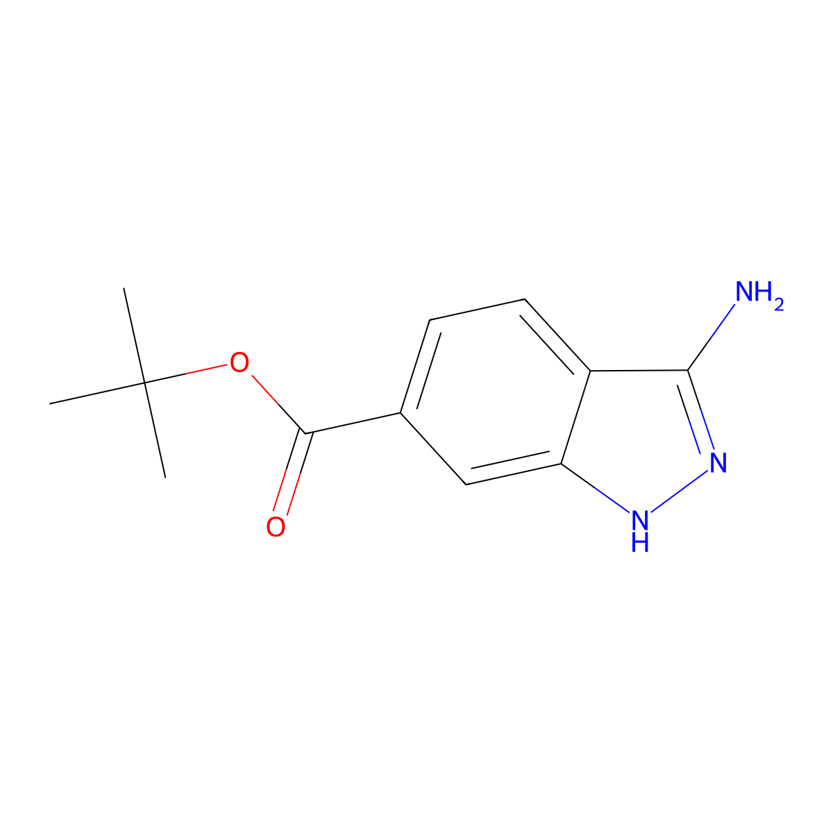 tert-butyl 3-amino-1H-indazole-6-carboxylate molecular structure, CAS 2757906-10-6
