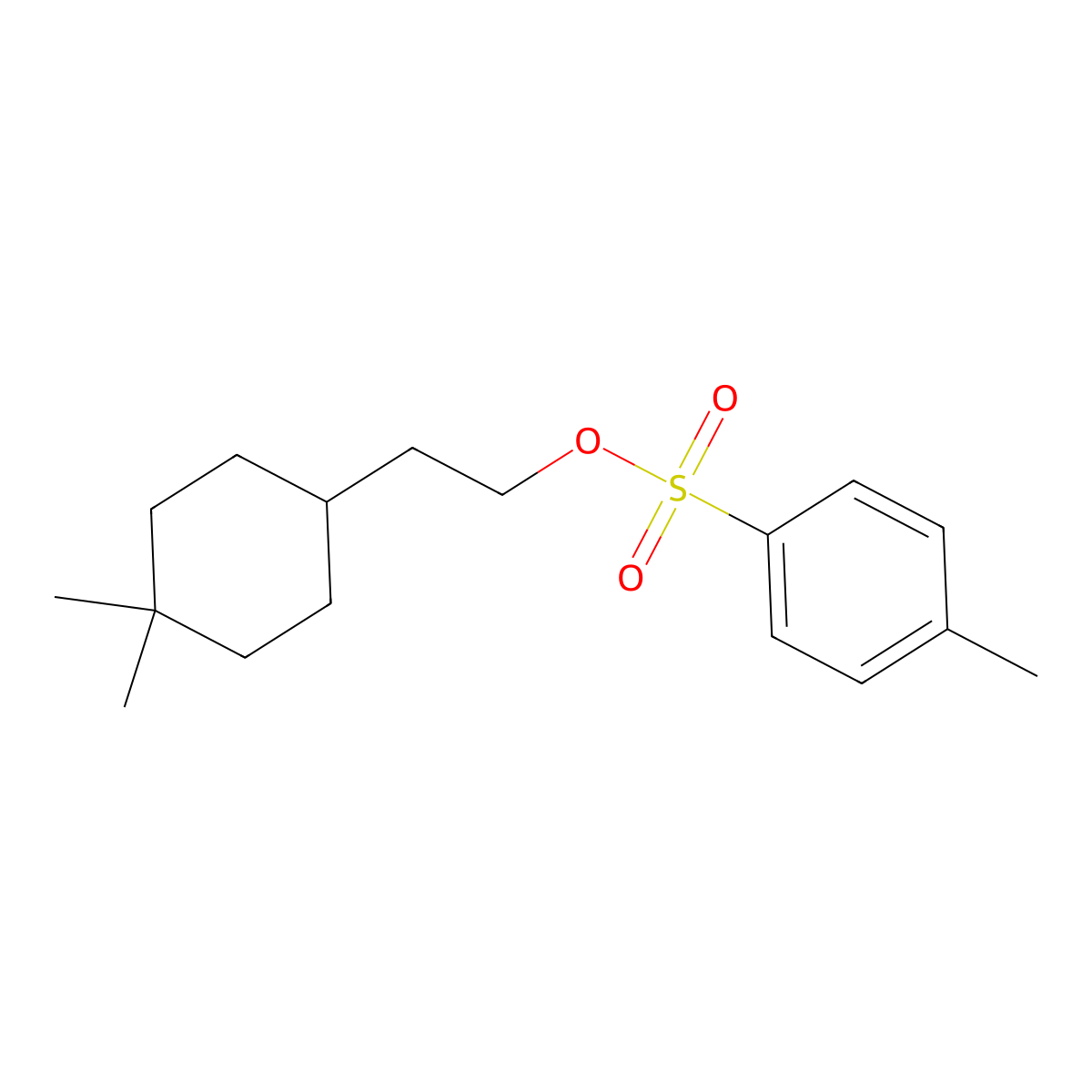 2-(4,4-Dimethylcyclohexyl)ethyl 4-methylbenzene-1-sulfonate molecular structure, CAS 2757906-30-0
