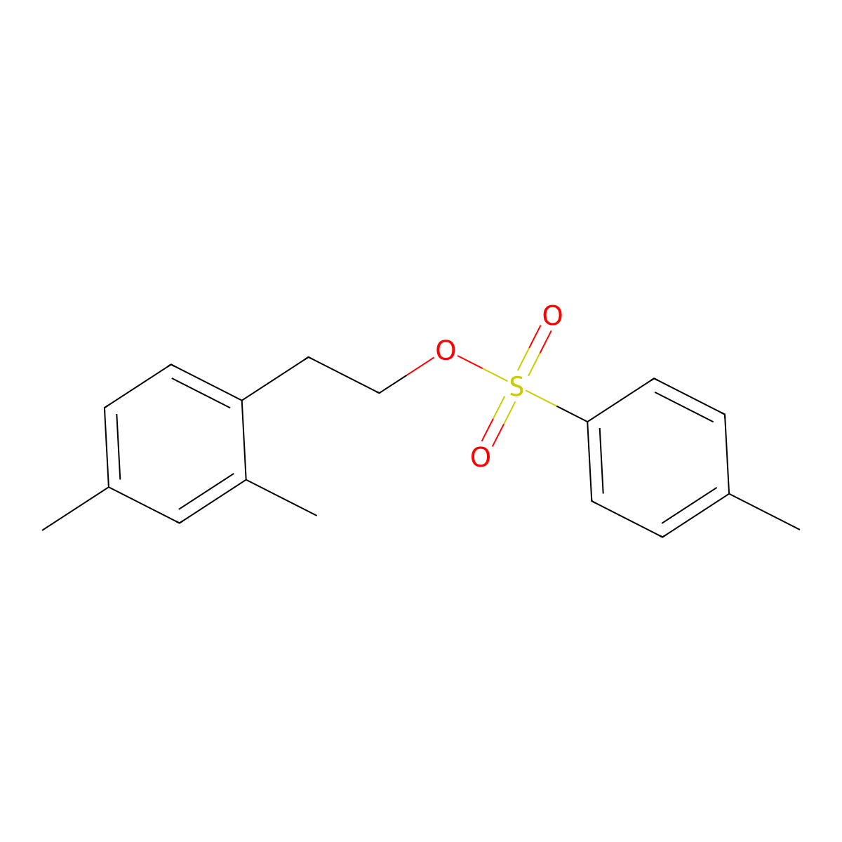 2-(2,4-Dimethylphenyl)ethyl 4-methylbenzene-1-sulfonate molecular structure, CAS 2757906-33-3