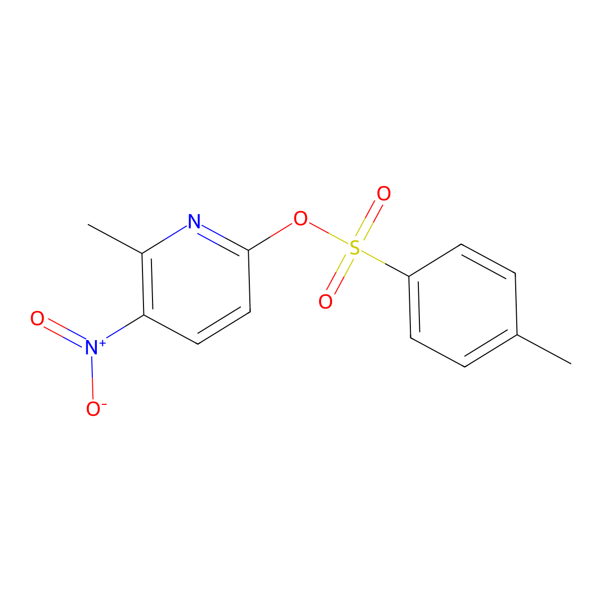 6-Methyl-5-nitropyridin-2-yl 4-methylbenzene-1-sulfonate molecular structure, CAS 2757906-42-4