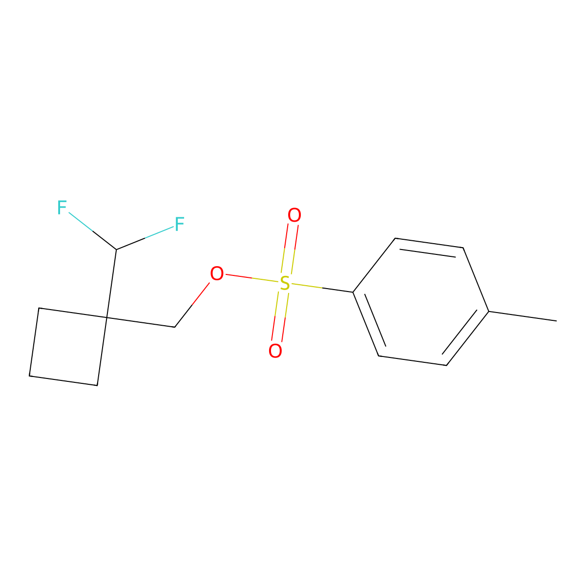 [1-(Difluoromethyl)cyclobutyl]methyl 4-methylbenzene-1-sulfonate molecular structure, CAS 2757906-47-9