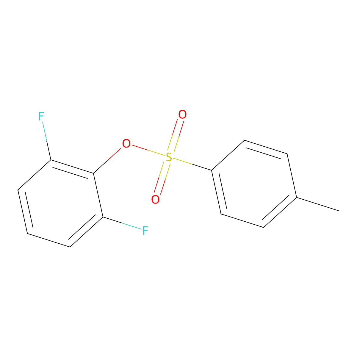 2,6-Difluorophenyl 4-methylbenzene-1-sulfonate molecular structure, CAS 2757906-57-1