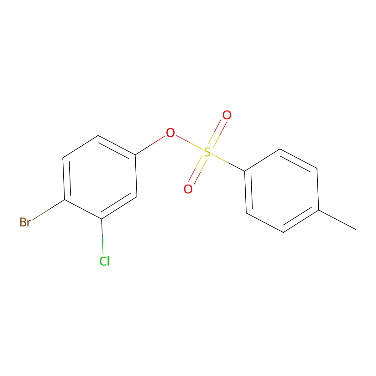 4-Bromo-3-chlorophenyl 4-methylbenzene-1-sulfonate molecular structure, CAS 2757911-58-1