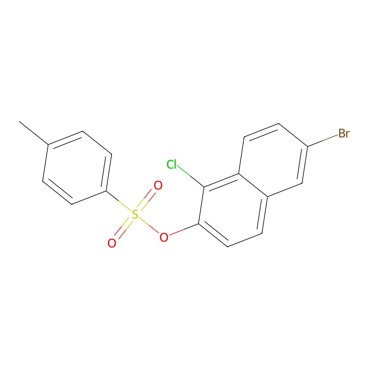 6-Bromo-1-chloronaphthalen-2-yl 4-methylbenzene-1-sulfonate molecular structure, CAS 2757911-62-7