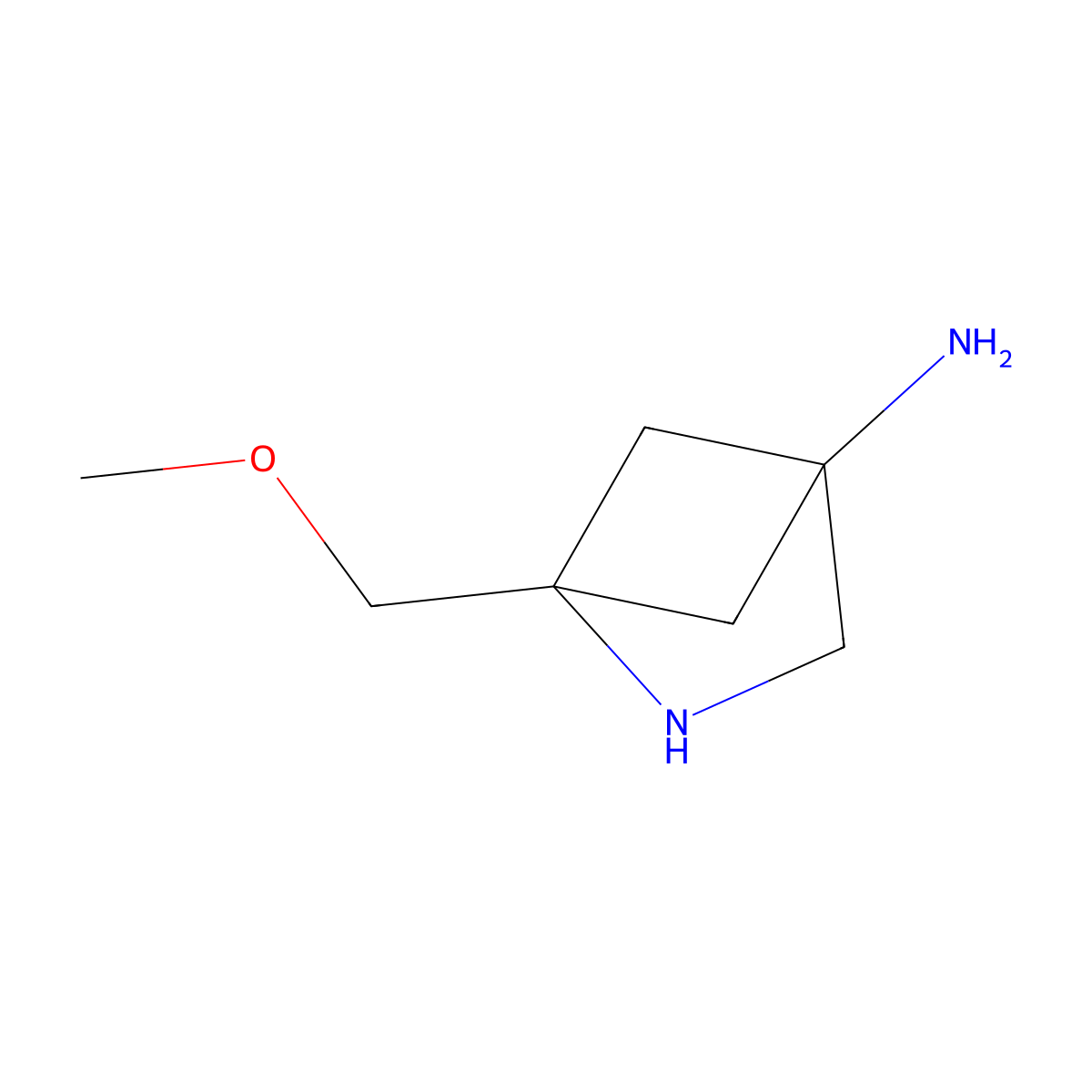 1-(Methoxymethyl)-2-azabicyclo[2.1.1]hexan-4-amine molecular structure, CAS 2757911-65-0