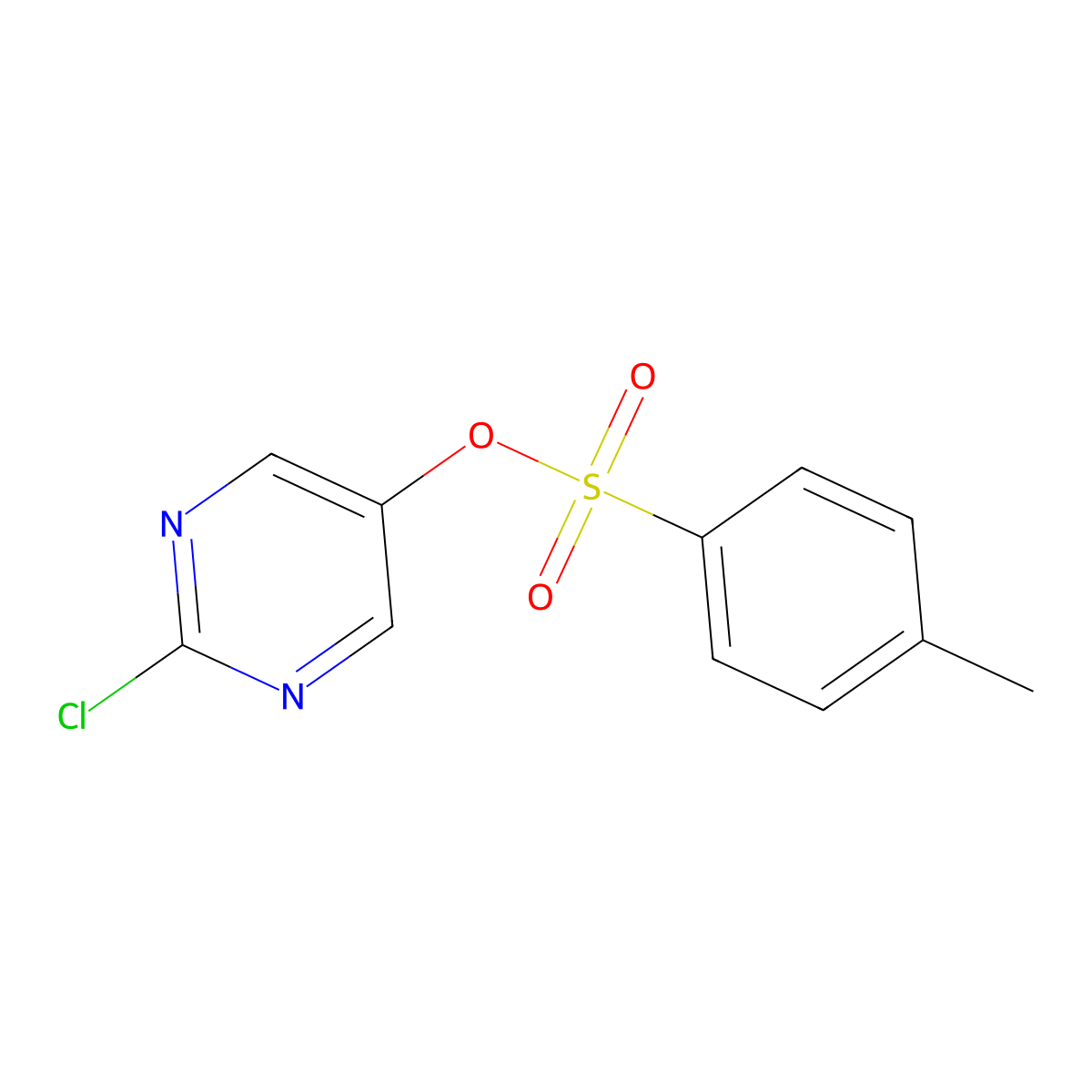 2-Chloropyrimidin-5-yl 4-methylbenzene-1-sulfonate molecular structure, CAS 2757911-70-7