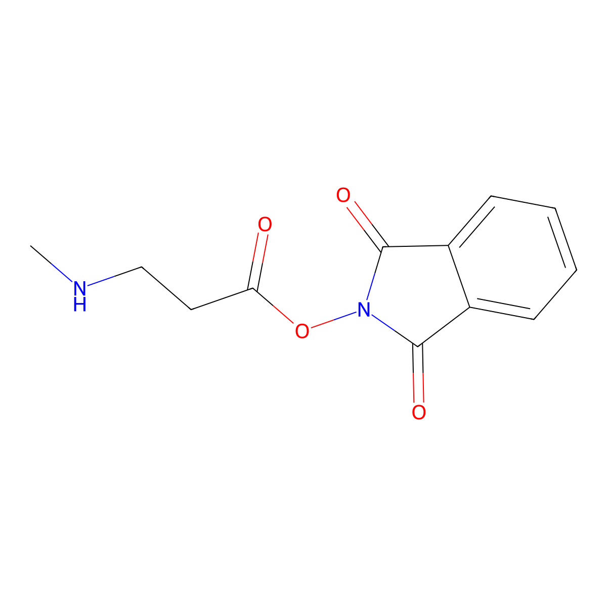 1,3-dioxo-2,3-dihydro-1H-isoindol-2-yl 3-(methylamino)propanoate molecular structure, CAS 2757911-84-3
